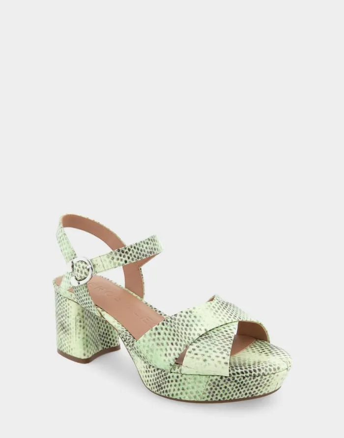 Aerosoles Comfortable Women039s Crisscross Platform Sandal In Gleam Snake Embossed Leather Gleam Snake Embossed Leather Women Platforms