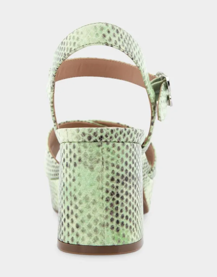 Aerosoles Comfortable Women039s Crisscross Platform Sandal In Gleam Snake Embossed Leather Gleam Snake Embossed Leather Women Platforms