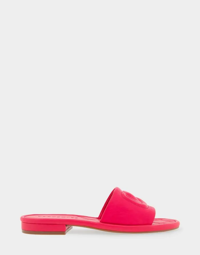 Aerosoles Comfortable Women039s Debossed Chain Link Slide Sandal In Virtual Pink Leather Virtual Pink Leather Women Slides Aerosoles Comfortable Women039s Debossed Chain Link Slide Sandal In Virtual Pink Leather Virtual Pink Leather Women Slides