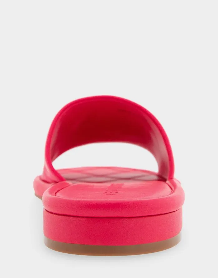Aerosoles Comfortable Women039s Debossed Chain Link Slide Sandal In Virtual Pink Leather Virtual Pink Leather Women Slides