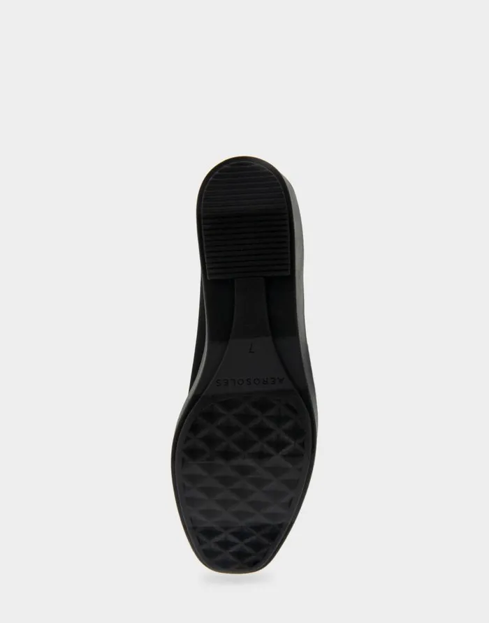 Aerosoles Comfortable Women039s Flatform Shoe In Black Stretch Gabardine Fabric Black Stretch Garbadine Women Pumps