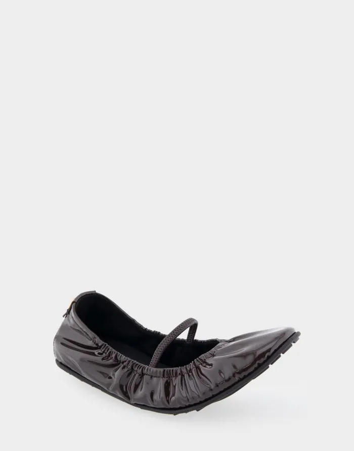 Aerosoles Comfortable Women039s Foldable Ballet Flat In Brown Patent Faux Leather Java Patent Faux Leather Women Dress