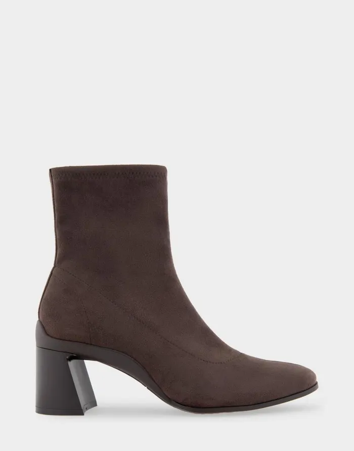 Aerosoles Comfortable Women039s Heeled Ankle Boot In Brown Stretch Faux Suede Java Stretch Faux Suede Women Wide Width Boots Aerosoles Comfortable Women039s Heeled Ankle Boot In Brown Stretch Faux Suede Java Stretch Faux Suede Women Wide Width Boots