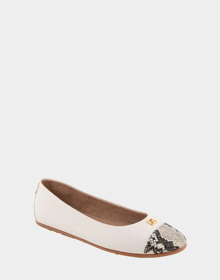 Aerosoles Comfortable Women039s Hidden Wedge Ballet Flat In Off White Genuine Leather Eggnog Genuine Leather Women Dress