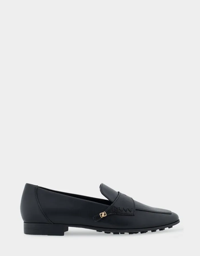 Aerosoles Comfortable Women039s Loafer In Black Faux Leather Black Genuine Leather Women Loafers