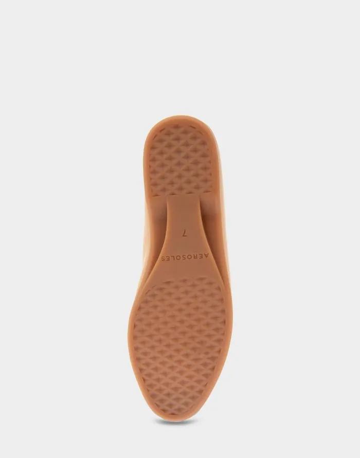 Aerosoles Comfortable Women039s Ornamented Flat In Doe Leather Doe Leather Women Wide Width Flats
