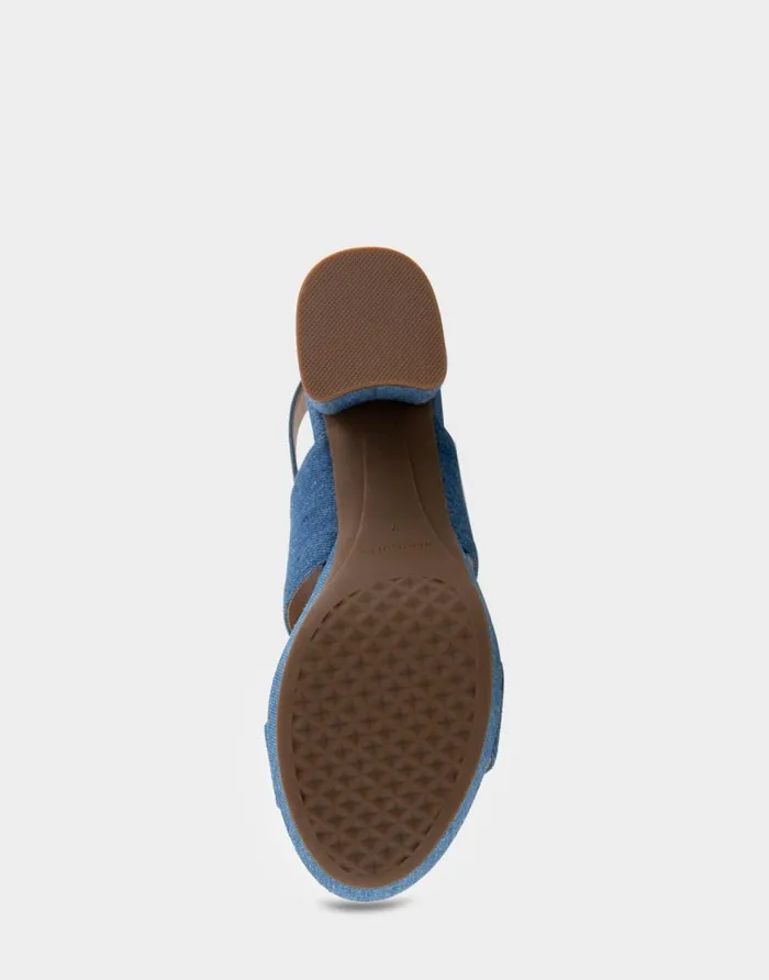 Aerosoles Comfortable Women039s Platform Sandal In Denim Fabric Denim Fabric Blue Denim Fabric Women Dress