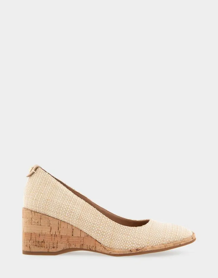 Aerosoles Comfortable Women039s Sculpted Wedge Pump In Natural Raffia Combo Raffia Fabric Natural Raffia Combo Women Pumps Aerosoles Comfortable Women039s Sculpted Wedge Pump In Natural Raffia Combo Raffia Fabric Natural Raffia Combo Women Pumps