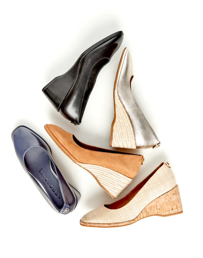 Aerosoles Comfortable Women039s Sculpted Wedge Pump In Natural Raffia Combo Raffia Fabric Natural Raffia Combo Women Pumps