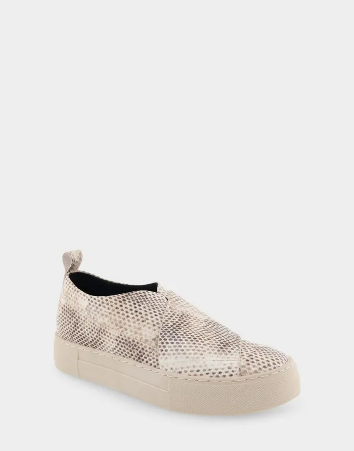 Aerosoles Comfortable Women039s Slip On Hidden Wedge Sneaker In Roccia Snake Print Leather Roccia Snake Print Leather Women Clogs and Mules