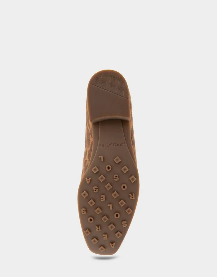 Aerosoles Comfortable Women039s Tailored Loafer In Leopard Metallic Fabric Leather Leopard Metallic Fabric Women Clogs and Mules