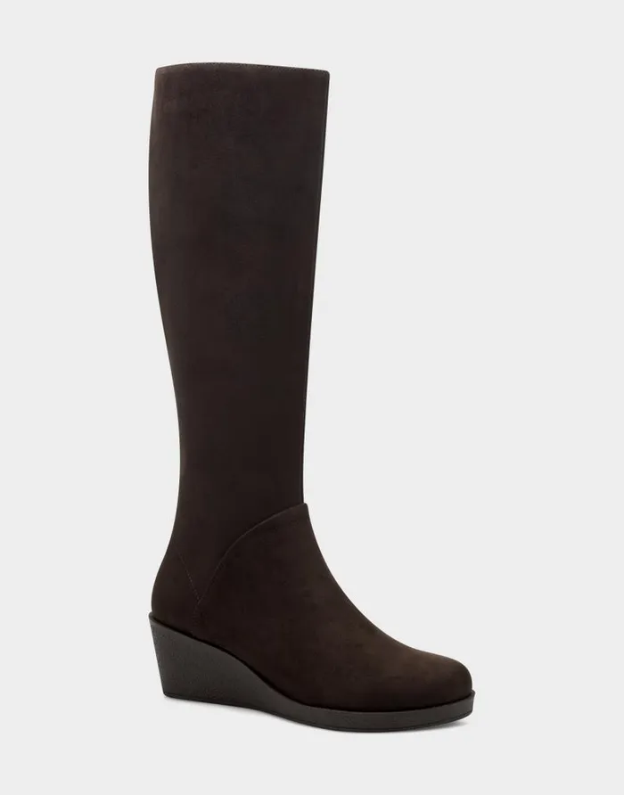 Aerosoles Comfortable Women039s Tall Boot In Brown Faux Suede Brown Faux Suede Women Tall Boots