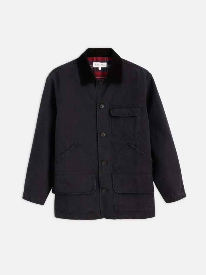 Alex Mill Jackets Coats Men Frontier Jacket In Canvas Washed Black