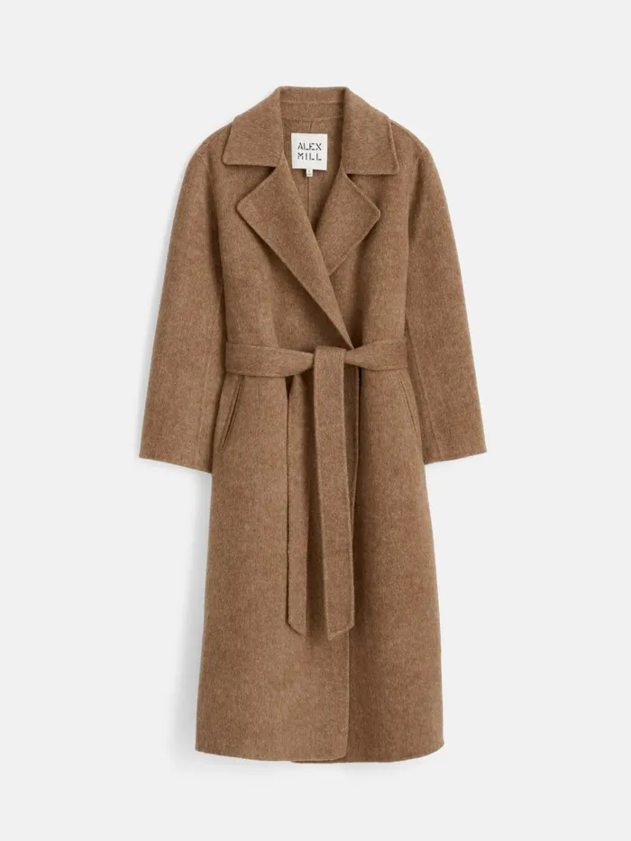Alex Mill Jackets Outerwear Women Georgia Wrap Coat In Wool Alpaca Camel