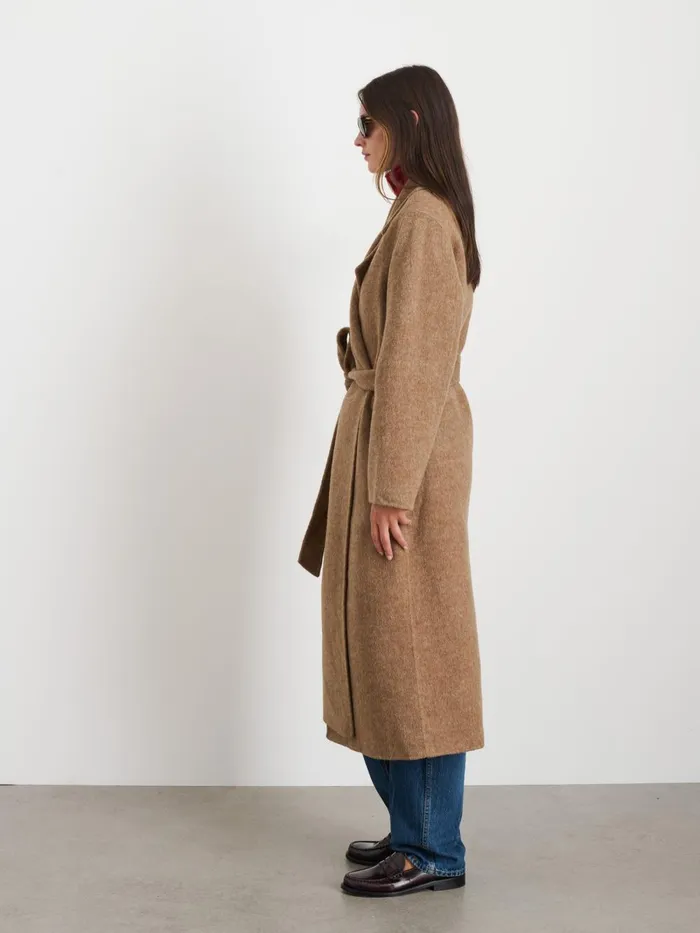 Alex Mill Jackets Outerwear Women Georgia Wrap Coat In Wool Alpaca Camel