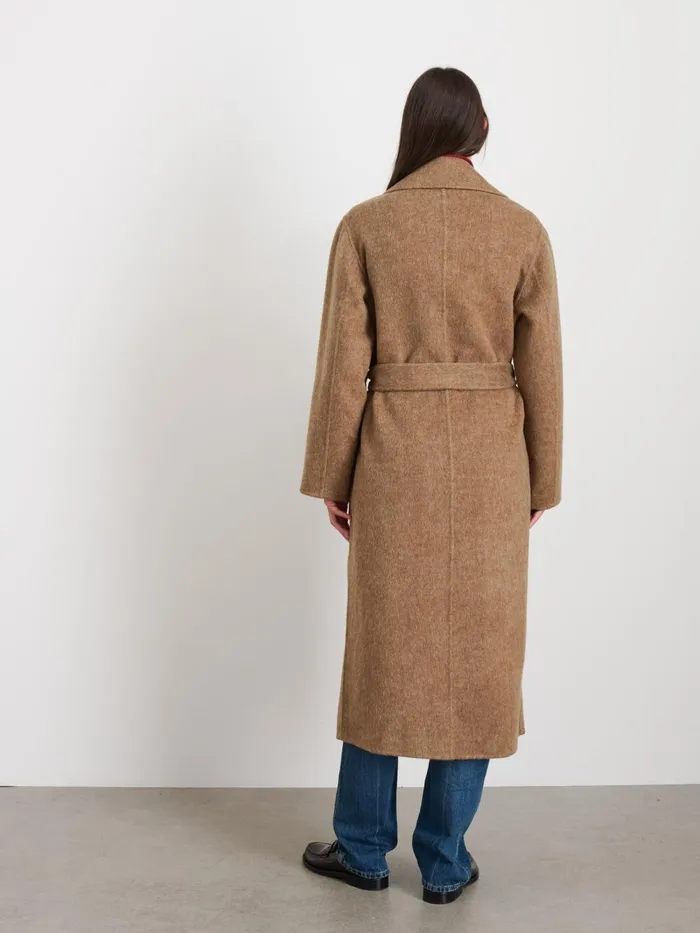 Alex Mill Jackets Outerwear Women Georgia Wrap Coat In Wool Alpaca Camel