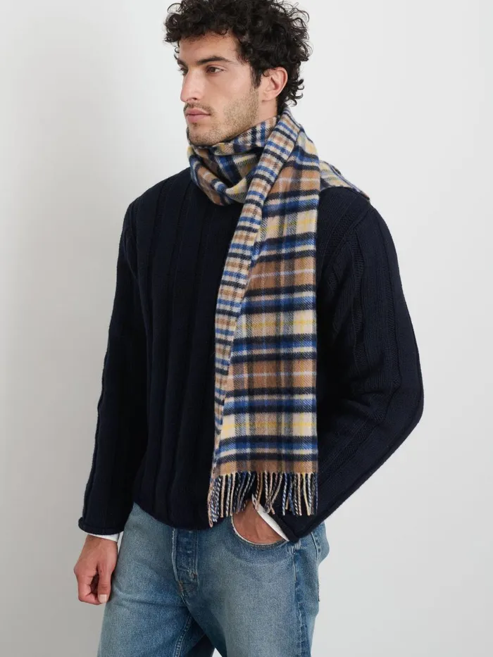 Alex Mill Men Joshua Ellis Reversible Tartan Scarf