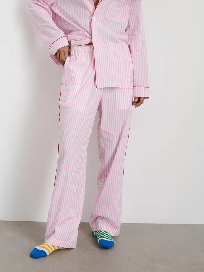 Alex Mill Pajamas Slippers Men P039jimmies Sleep Pant In Stripe Pink Stripe