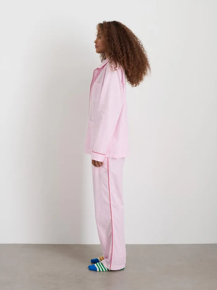 Alex Mill Pajamas Slippers Men P039jimmies Sleep Pant In Stripe Pink Stripe