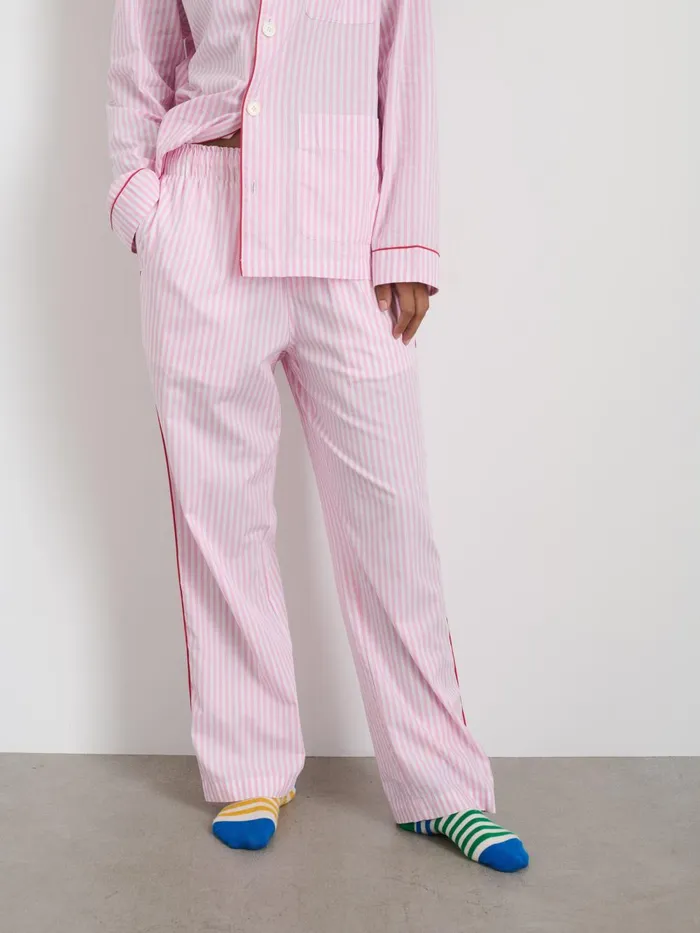 Alex Mill Pajamas Slippers Men P039jimmies Sleep Pant In Stripe Pink Stripe