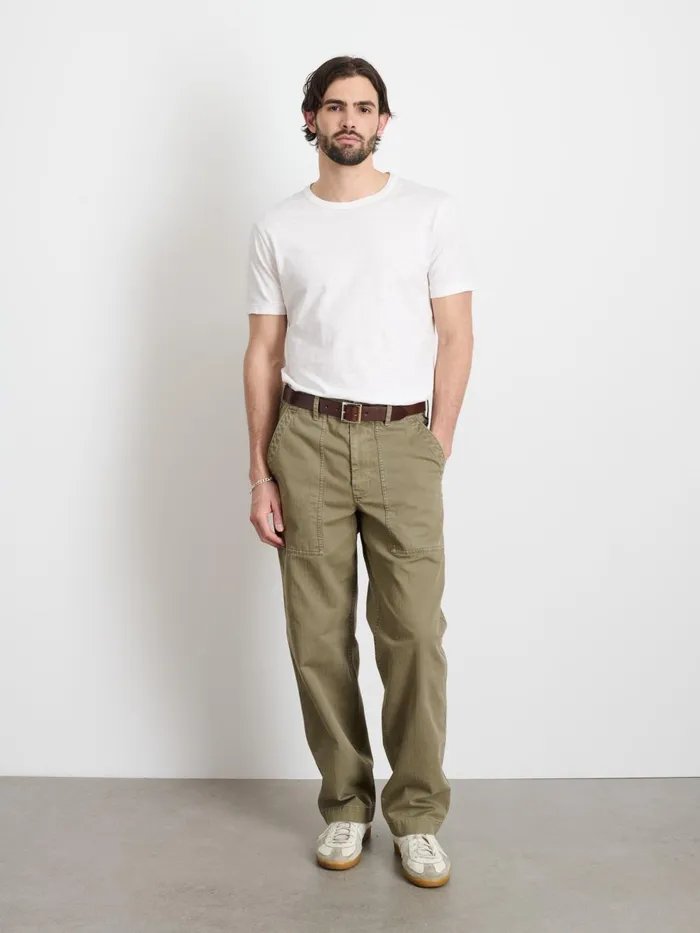 Alex Mill Pants Men Field Pant In Herringbone Vintage Olive