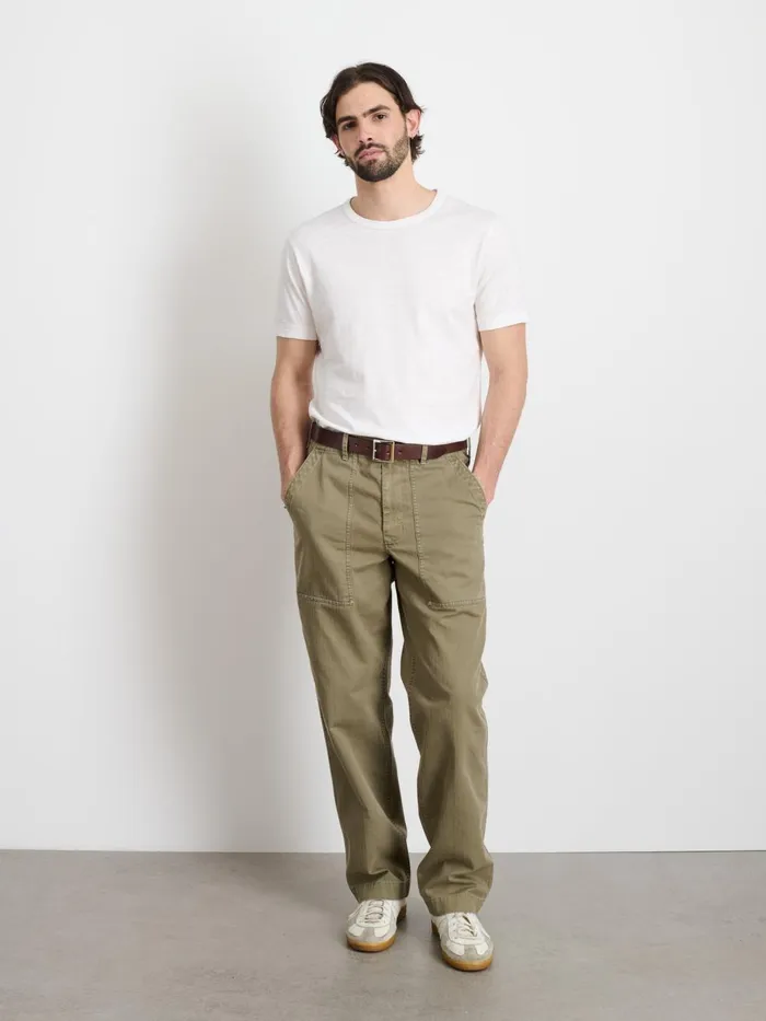 Alex Mill Pants Men Field Pant In Herringbone Vintage Olive