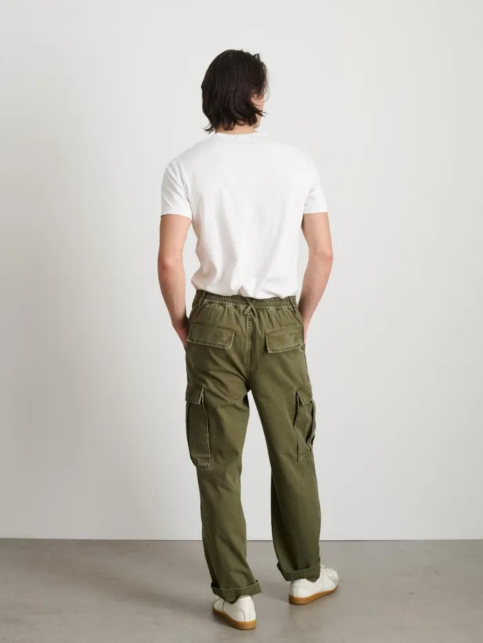 Alex Mill Pants Men Garment Dyed Cargo Pant In Canvas Field Olive