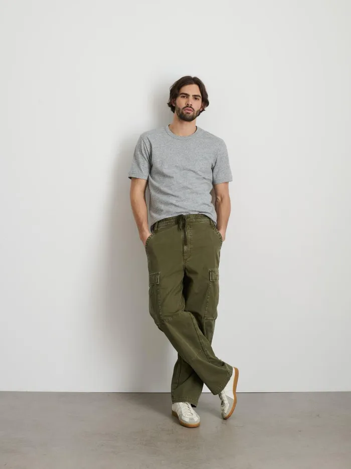 Alex Mill Pants Men Garment Dyed Cargo Pant In Canvas Field Olive
