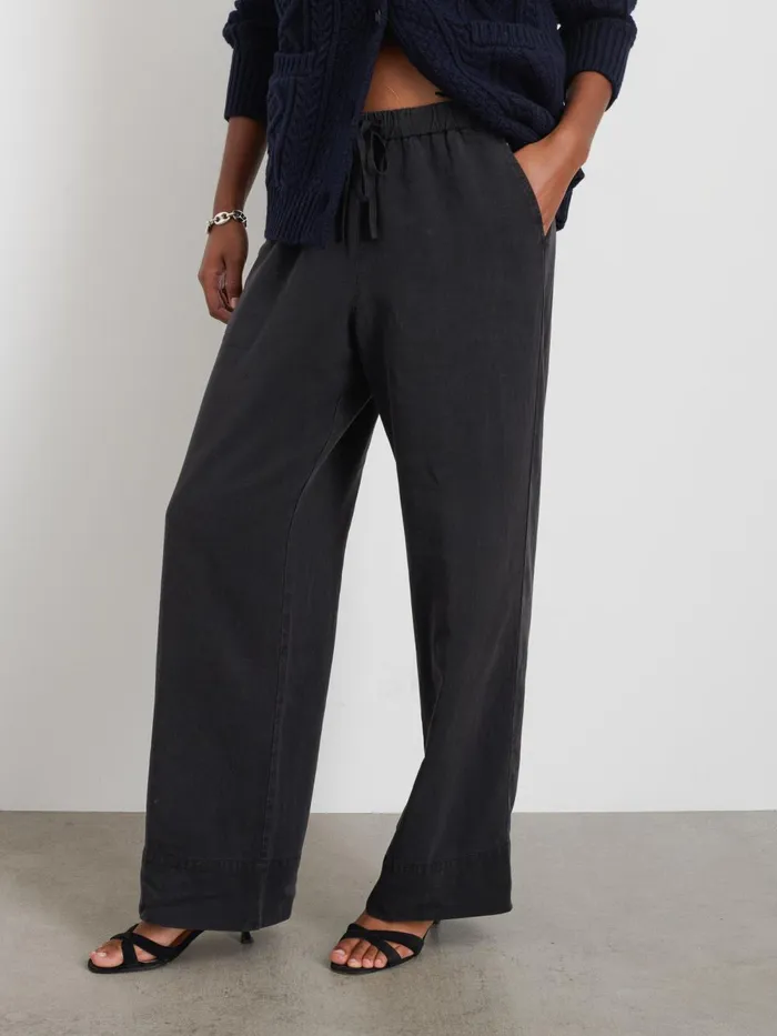 Alex Mill Pants Women Riley Pant In Drapey Twill Rich Black