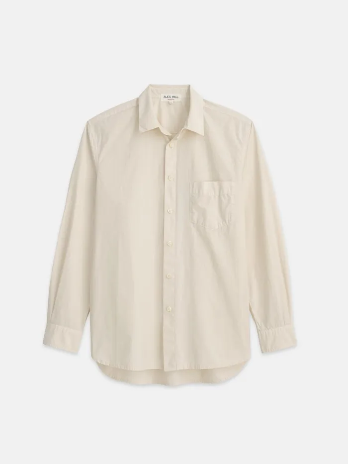 Alex Mill Shirts Men Easy Shirt In Cotton Poplin Stone