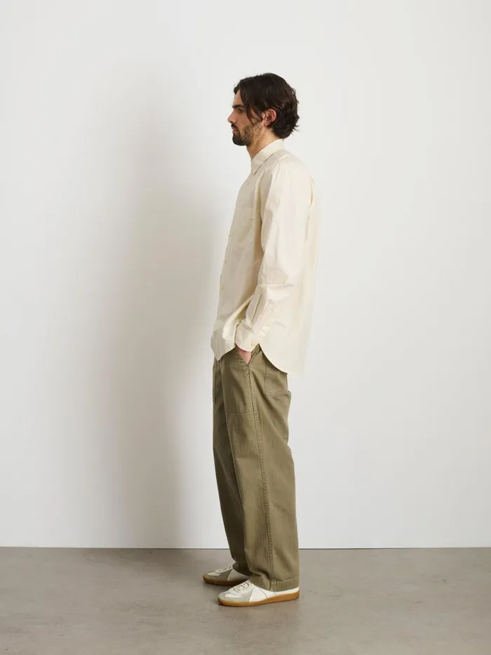 Alex Mill Shirts Men Easy Shirt In Cotton Poplin Stone