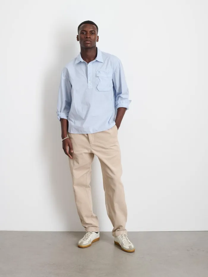 Alex Mill Shirts Men Leo Popover In Paper Cotton Calm Blue