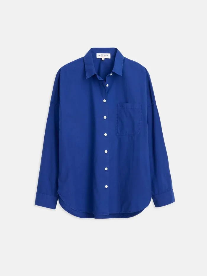 Alex Mill Shirts Tops Women Jo Shirt In Cotton Poplin Cobalt