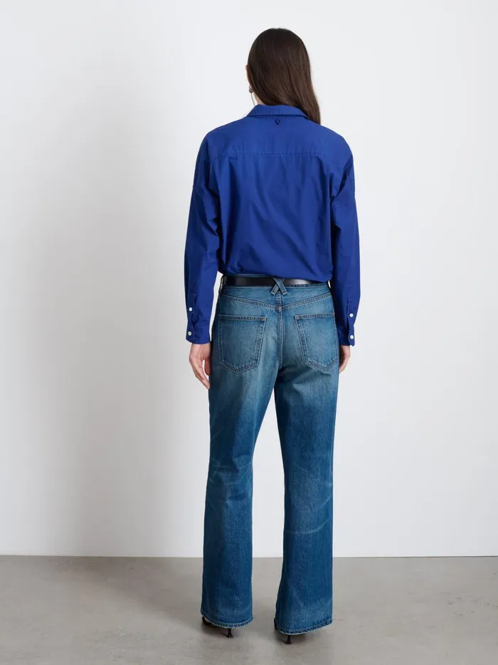 Alex Mill Shirts Tops Women Jo Shirt In Cotton Poplin Cobalt