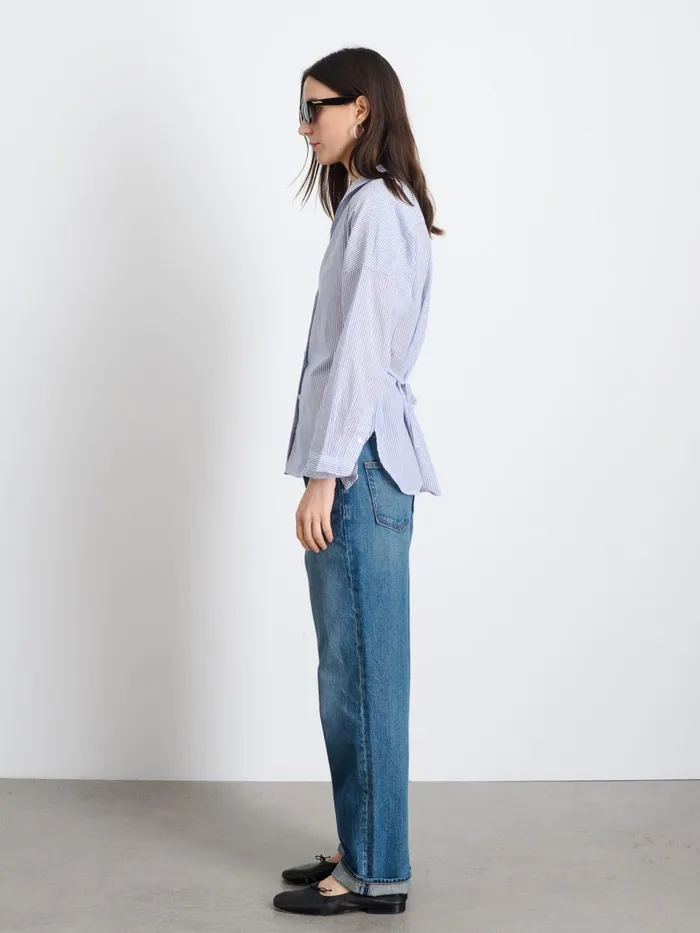 Alex Mill Shirts Tops Women Karlie Shirt In Striped Cotton Voile Navywhite