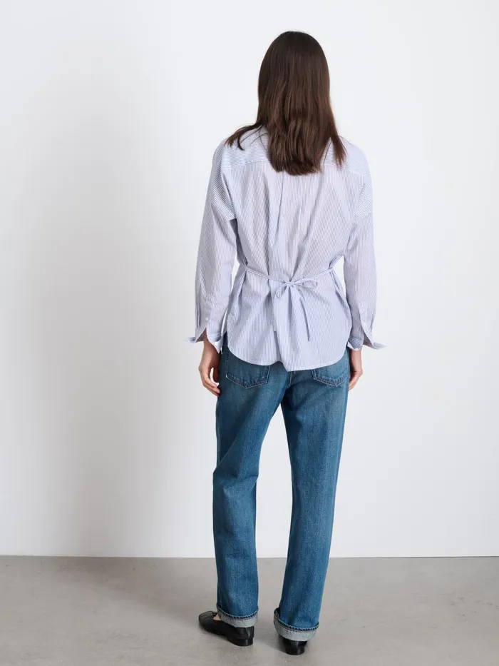 Alex Mill Shirts Tops Women Karlie Shirt In Striped Cotton Voile Navywhite