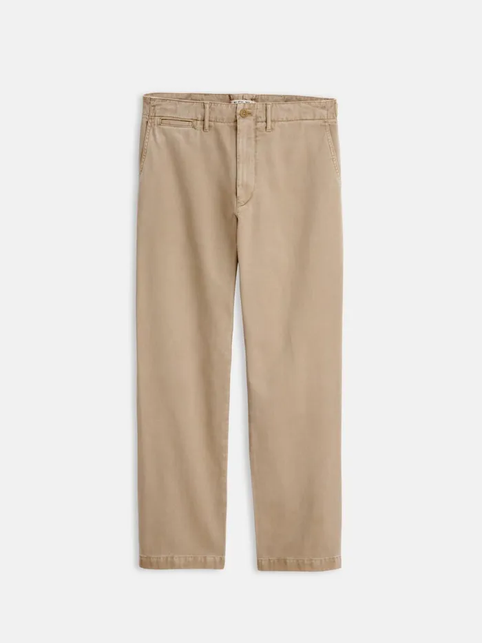 Alex Mill Suiting Blazers Men Long Inseam Straight Leg Pant In Vintage Washed Chino Faded Khaki