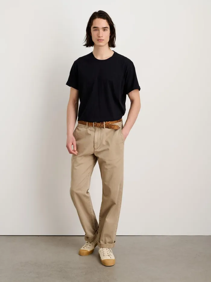Alex Mill Suiting Blazers Men Long Inseam Straight Leg Pant In Vintage Washed Chino Faded Khaki