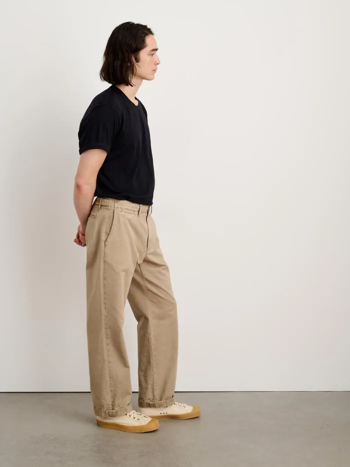 Alex Mill Suiting Blazers Men Long Inseam Straight Leg Pant In Vintage Washed Chino Faded Khaki