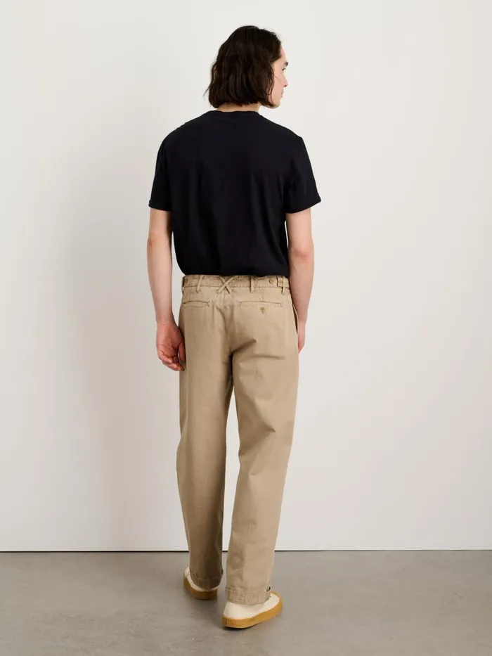 Alex Mill Suiting Blazers Men Long Inseam Straight Leg Pant In Vintage Washed Chino Faded Khaki
