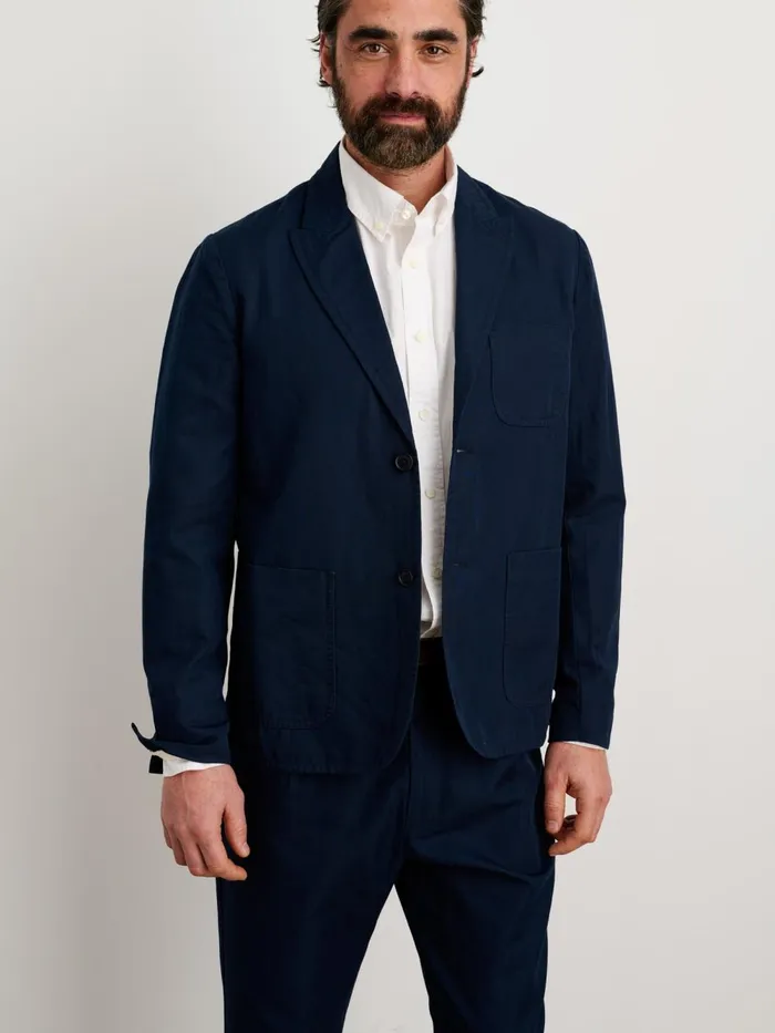 Alex Mill Suiting Blazers Men Mercer Blazer In Cotton Linen Dark Navy