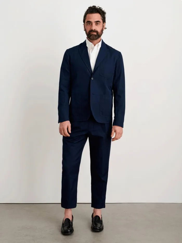 Alex Mill Suiting Blazers Men Mercer Blazer In Cotton Linen Dark Navy