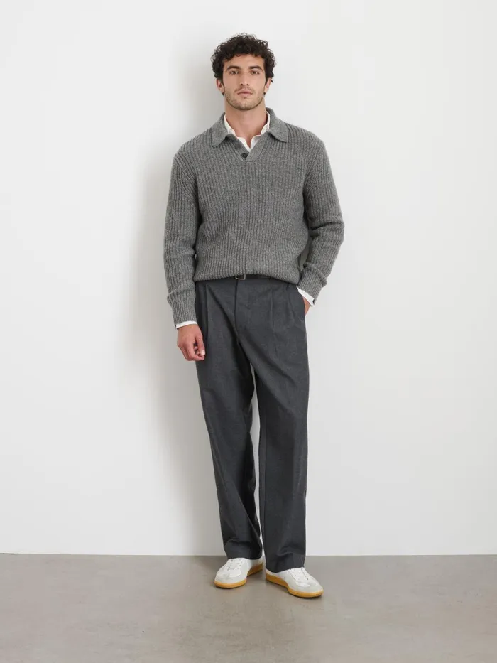 Alex Mill Sweaters Sweatshirts Men Carl Polo Sweater In Chunky Wool Alex Mill Sweaters Sweatshirts Men Carl Polo Sweater In Chunky Wool
