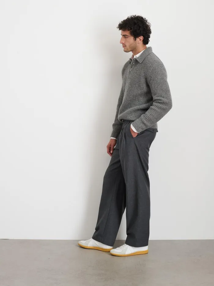 Alex Mill Sweaters Sweatshirts Men Carl Polo Sweater In Chunky Wool Alex Mill Sweaters Sweatshirts Men Carl Polo Sweater In Chunky Wool