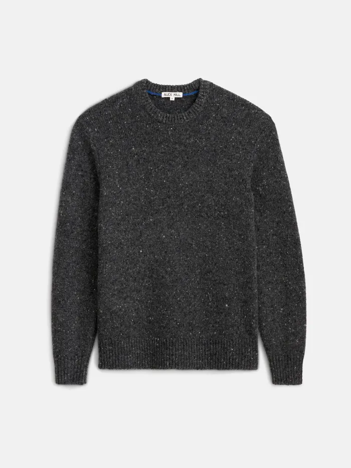 Alex Mill Sweaters Sweatshirts Men Donegal Crewneck Sweater Charcoal