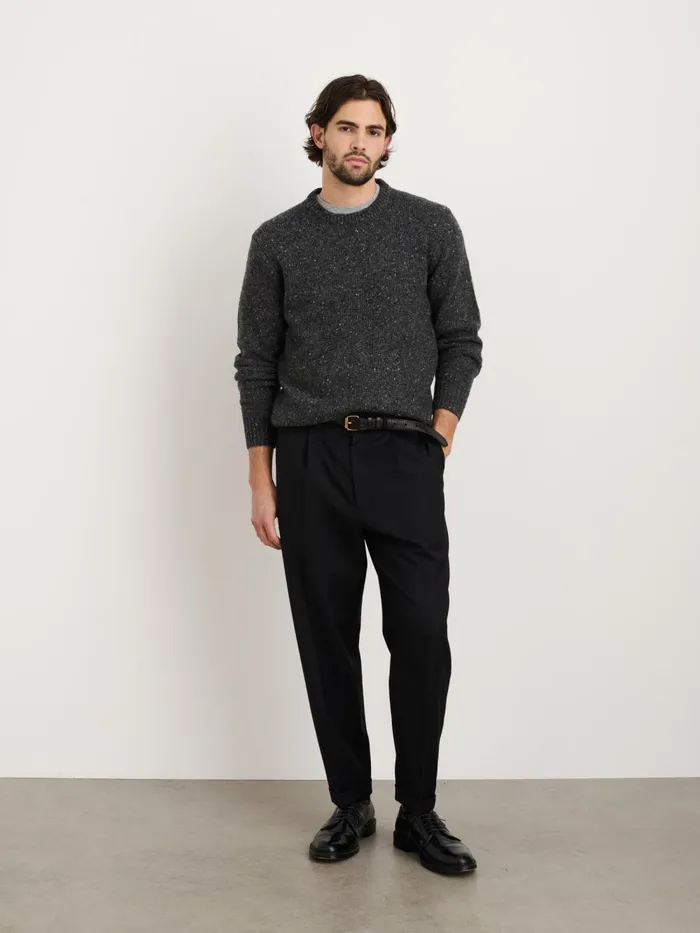Alex Mill Sweaters Sweatshirts Men Donegal Crewneck Sweater Charcoal