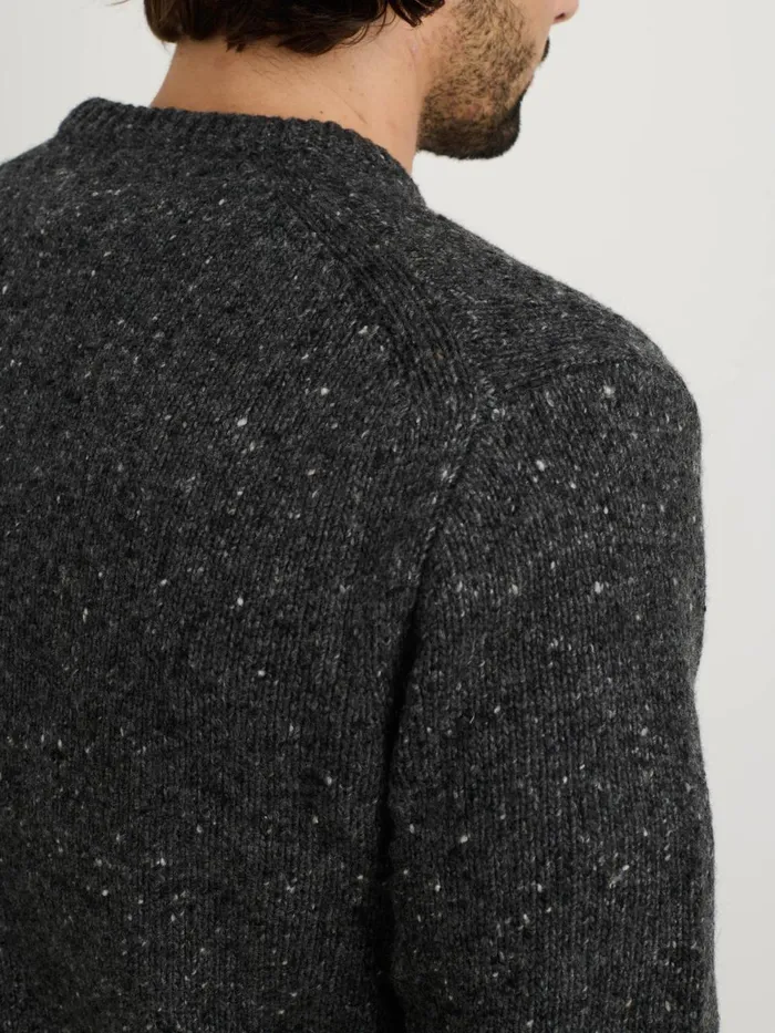 Alex Mill Sweaters Sweatshirts Men Donegal Crewneck Sweater Charcoal