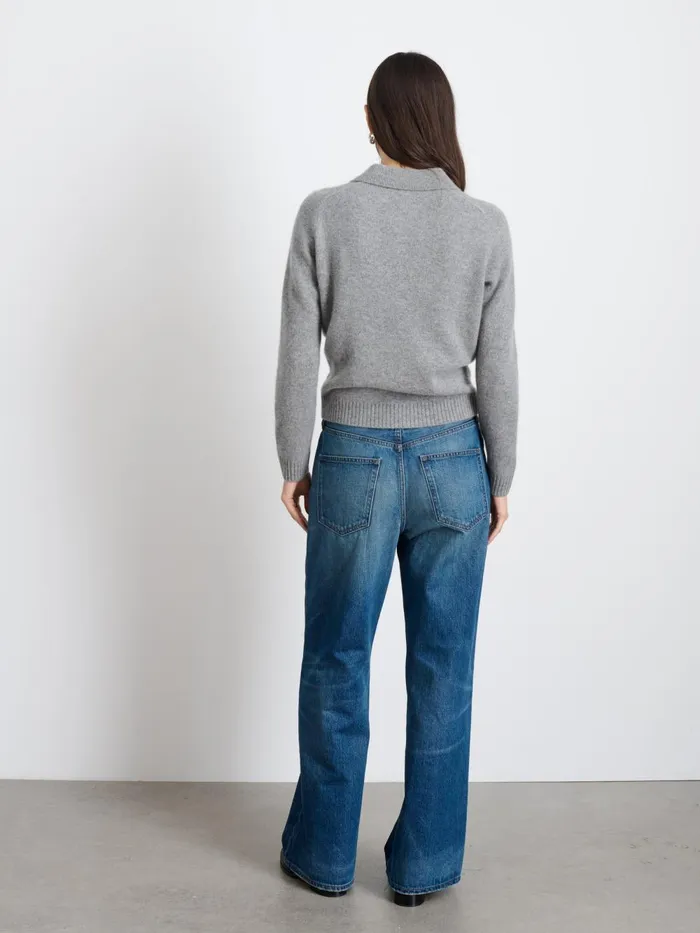 Alex Mill Sweaters Women Alice Polo In Cashmere Heather Grey