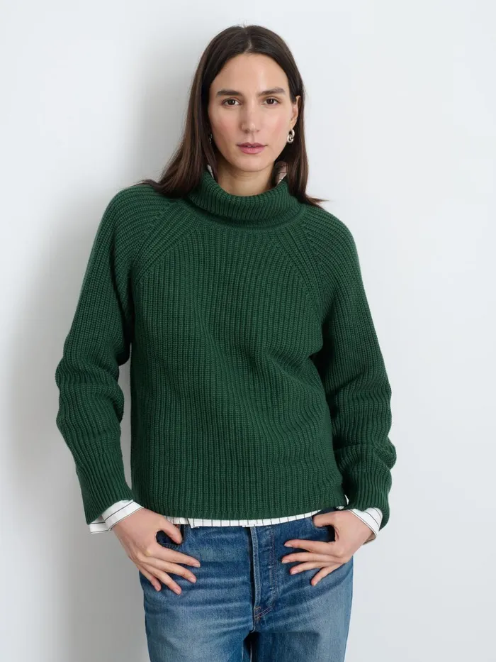 Alex Mill Sweaters Women Chelsea Turtleneck In Cotton Cashmere Hunter Green Alex Mill Sweaters Women Chelsea Turtleneck In Cotton Cashmere Hunter Green