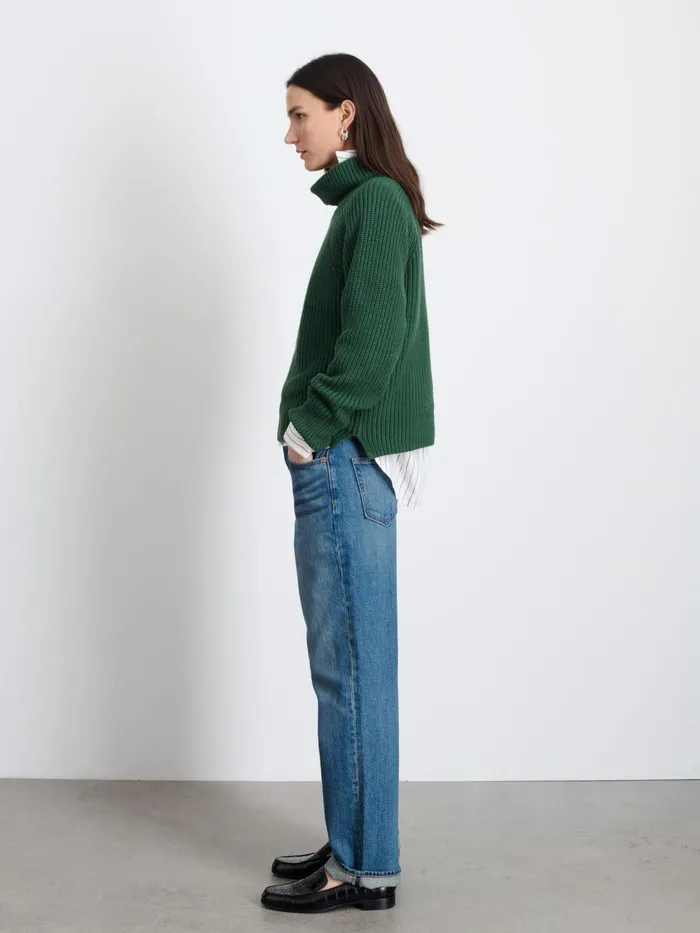 Alex Mill Sweaters Women Chelsea Turtleneck In Cotton Cashmere Hunter Green Alex Mill Sweaters Women Chelsea Turtleneck In Cotton Cashmere Hunter Green